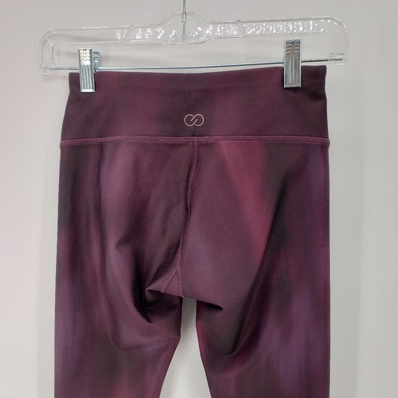 CALIA Tight Fit Goth Plum Leggings XS Watercolor Purple Teal Blue Coral - Picture 8 of 8